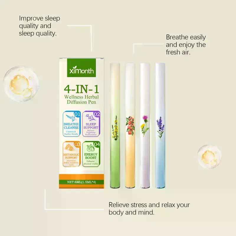 Herbal Wellness Products - 4-in-1 Kräuter-Diffusor-Set: Kräuter-Energie-Riegel zur Reinigung und